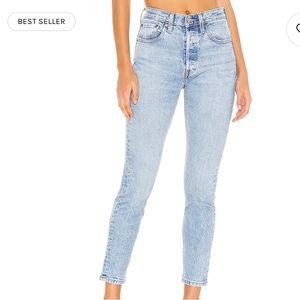 Levis 501 Skinny Size 23W 28L Light wash